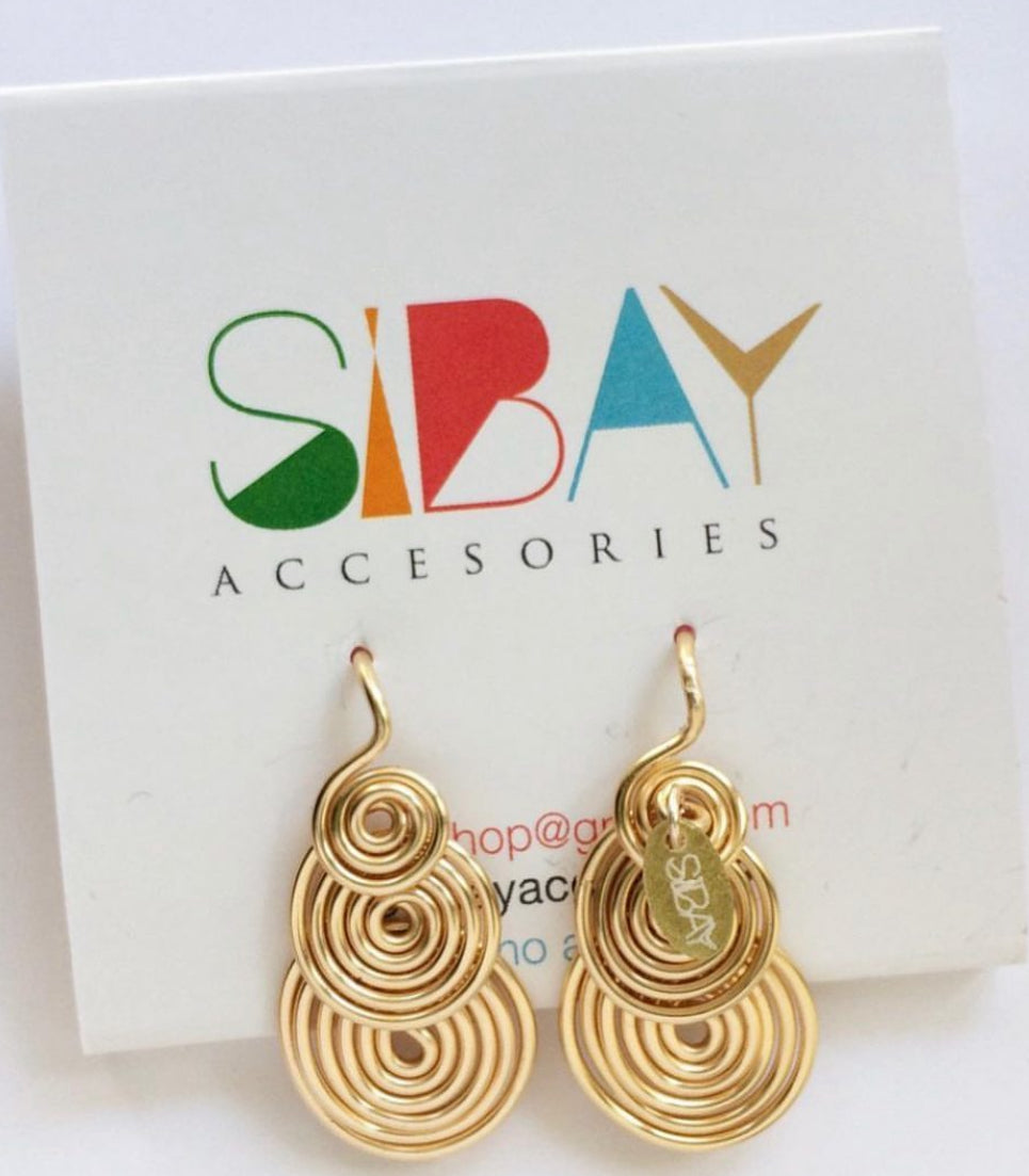 Sibay Studio: Spiral Goldfield Earrings