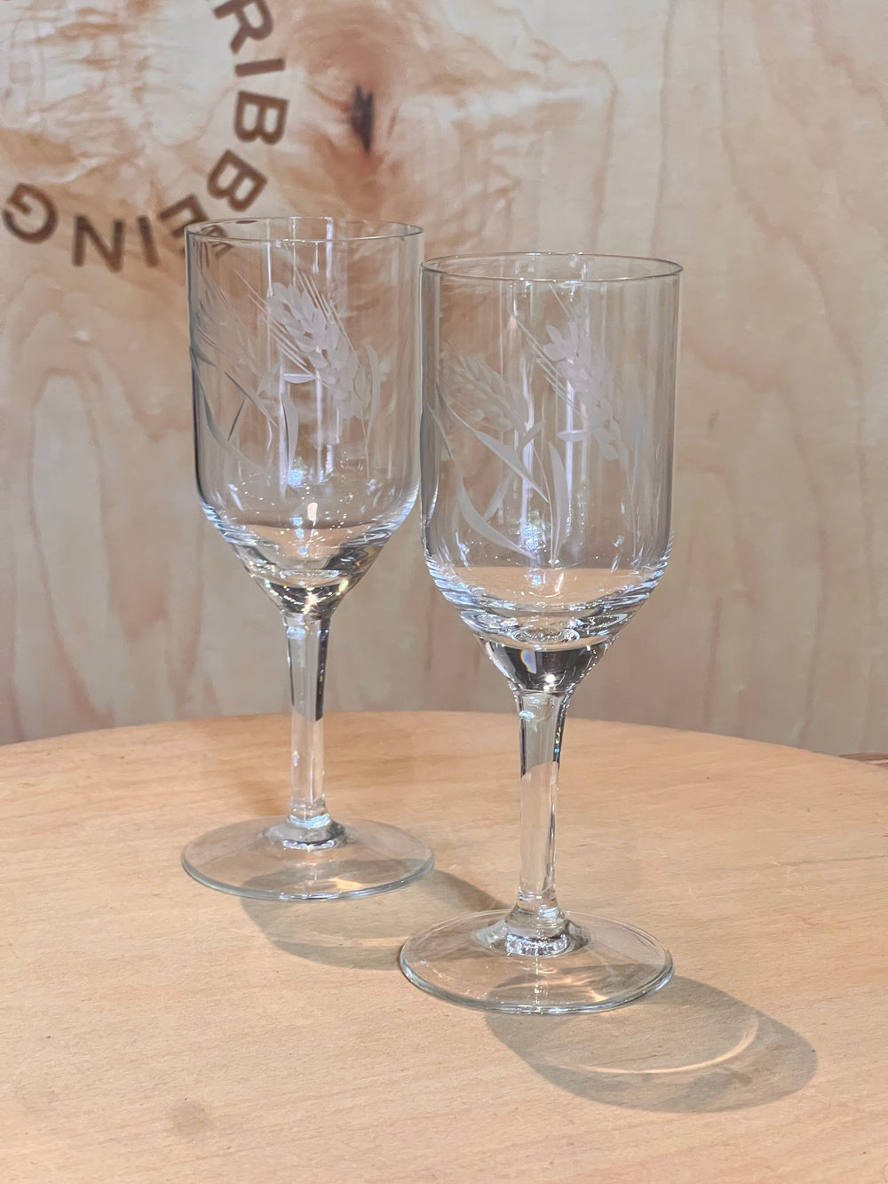 Rare Mid-Century 
Vintage Wheat glasses Medium